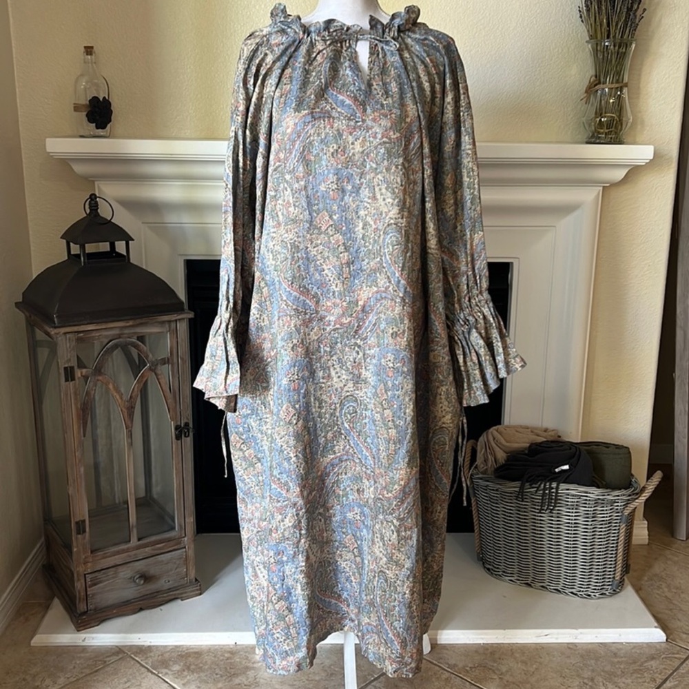 Ichi One of a Kind Linen Dress NWOT - Picture 1 of 8